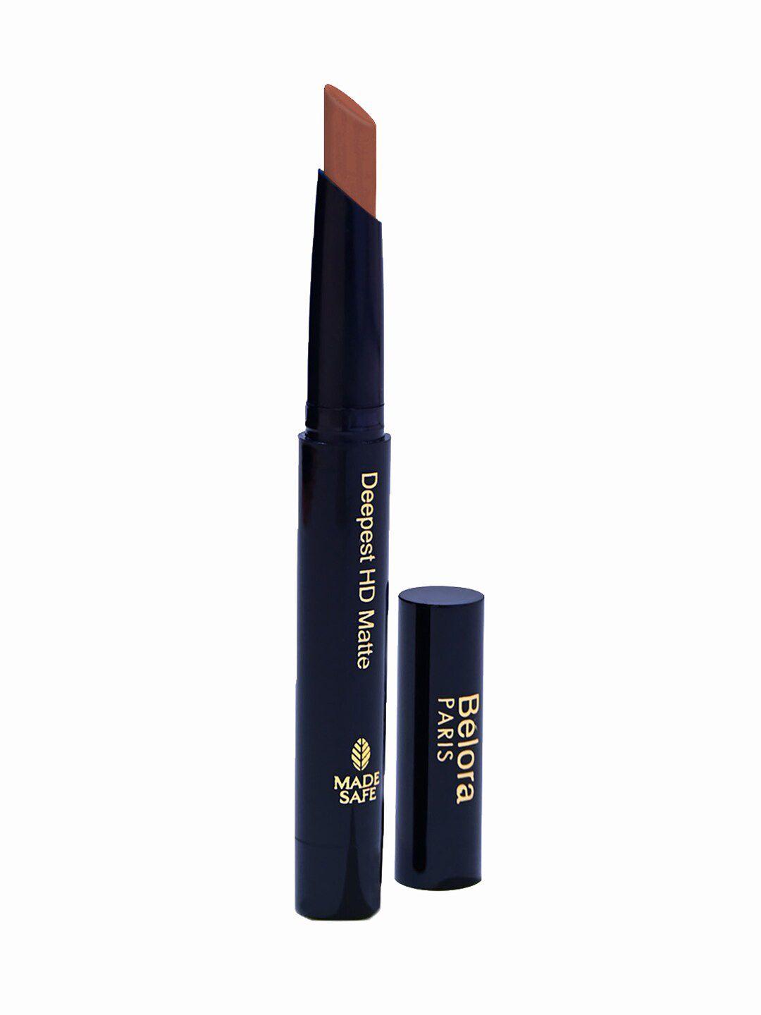 belora paris deepest hd matte sustainable lipstick with vitamin e & jojoba oil 1.2 g - morning nude