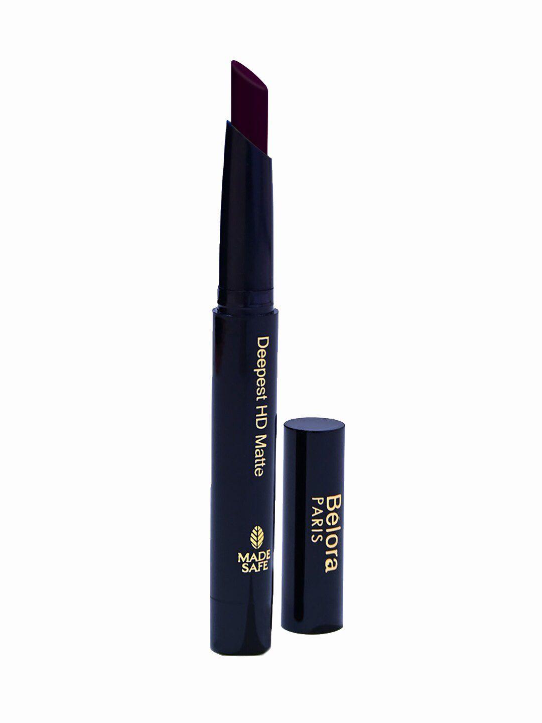 belora paris deepest hd matte sustainable lipstick with vitamin e & jojoba oil 1.2g - plum pie