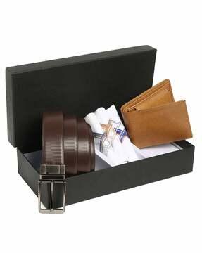 belt with handkerchiefs & wallet gift set