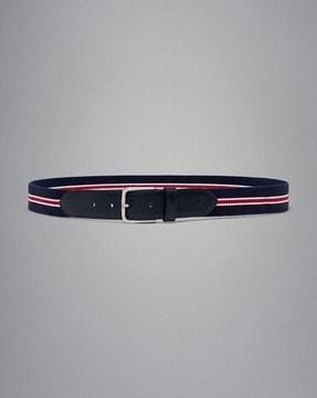 belt with striped tape