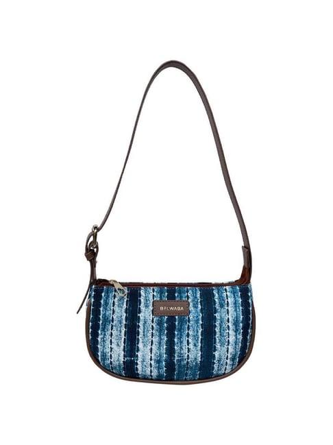 belwaba blue printed small shoulder bag