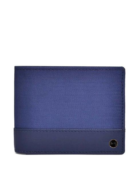 belwaba navy casual leather bi-fold wallet for men