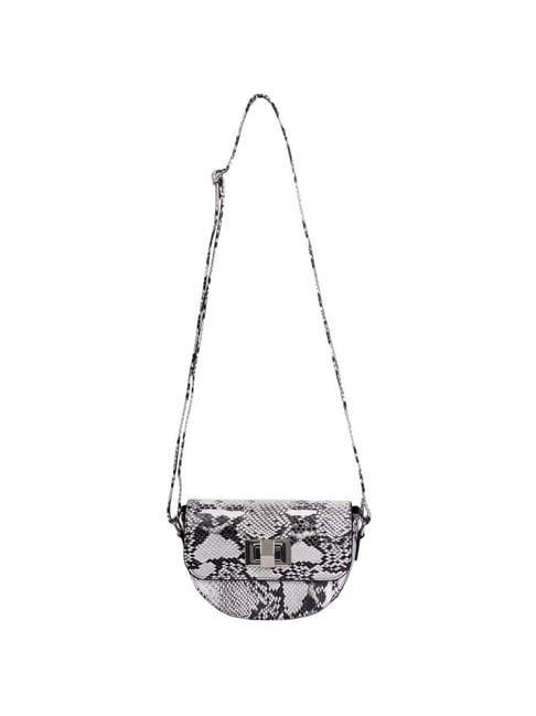belwaba white textured small sling handbag