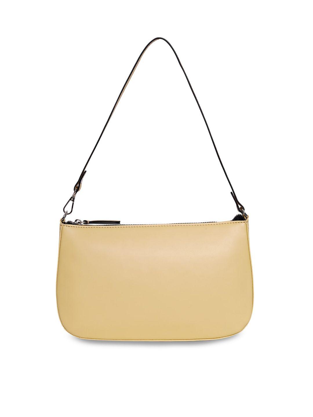 belwaba yellow pu structured handheld bag