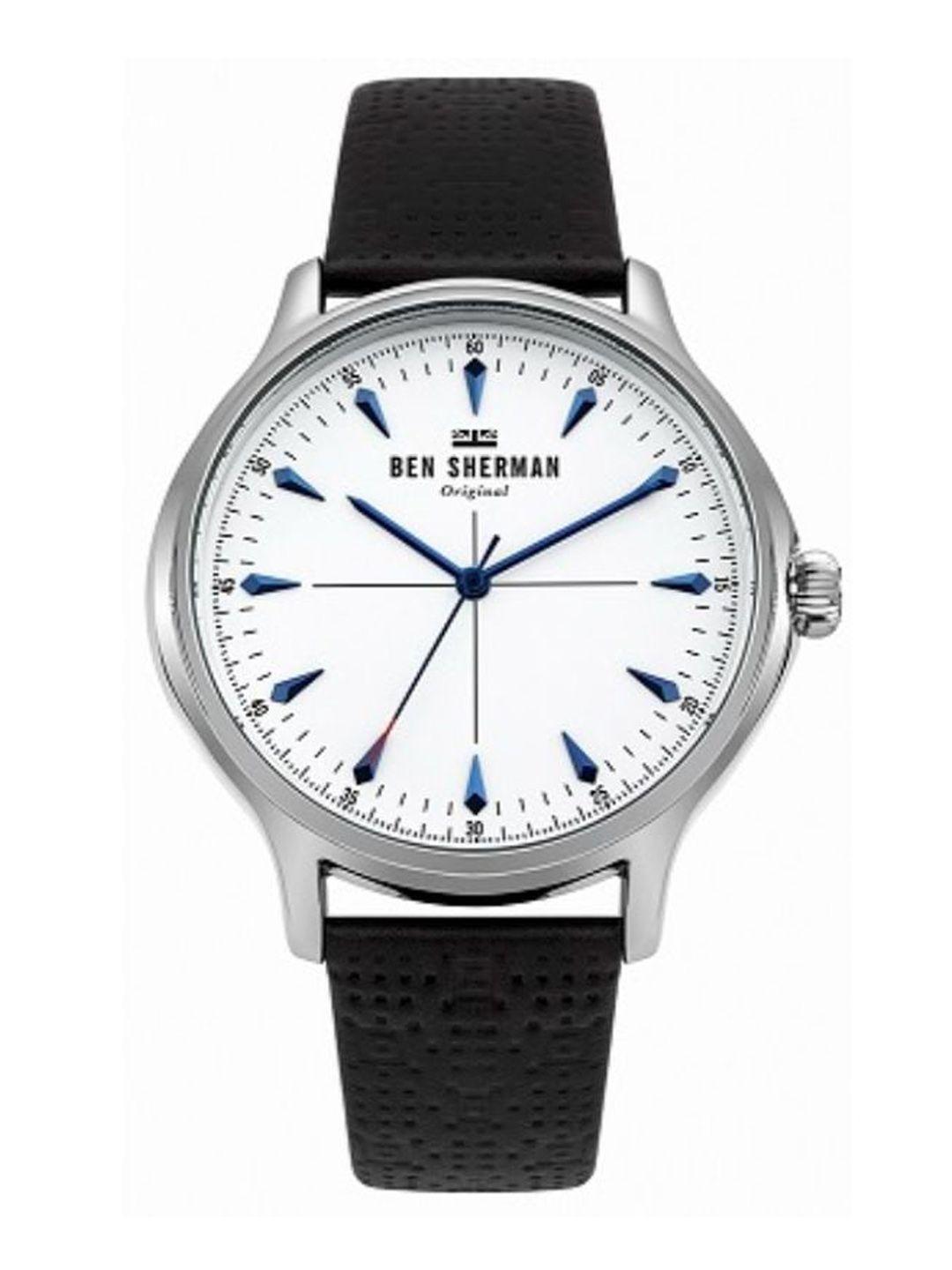 ben sherman men white analogue watch