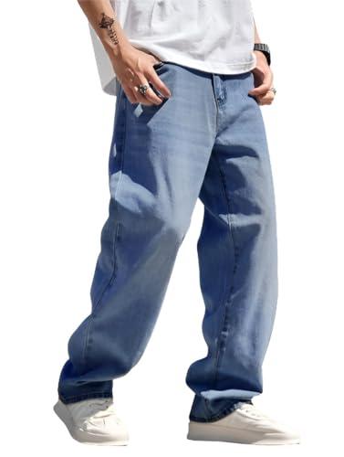 ben martin light blue men jeans || men jeans pants || denim jeans || baggy jeans for men || loose fit jeans for men, 32