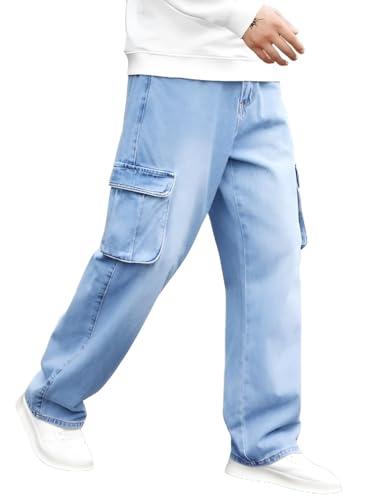 ben martin men's cargo || men cargo pants || men cargo pants denim || loose pant for men || light blue cargos for men size 28