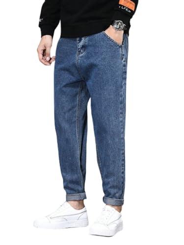 ben martin men's casual stretchable denim tapered fit dark blue carrot jeans size 36_1