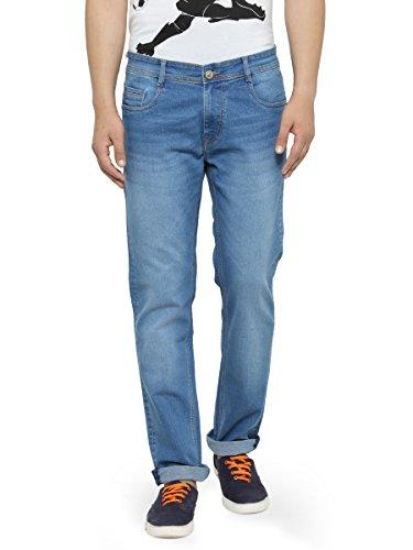 ben martin men's regular fit stylish stretchable 32 size light blue casusal denim jeans pant for men, jj3-8