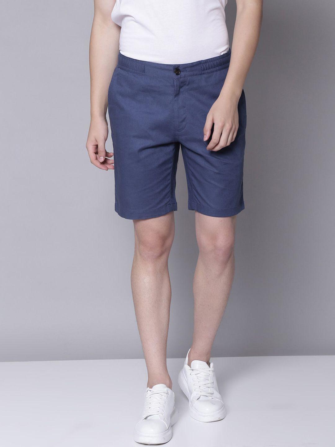 ben sherman men blue printed shorts