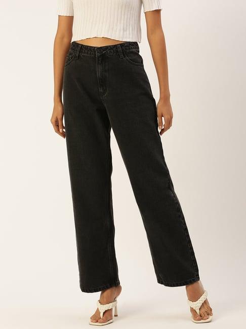 bene kleed charcoal regular fit high rise jeans