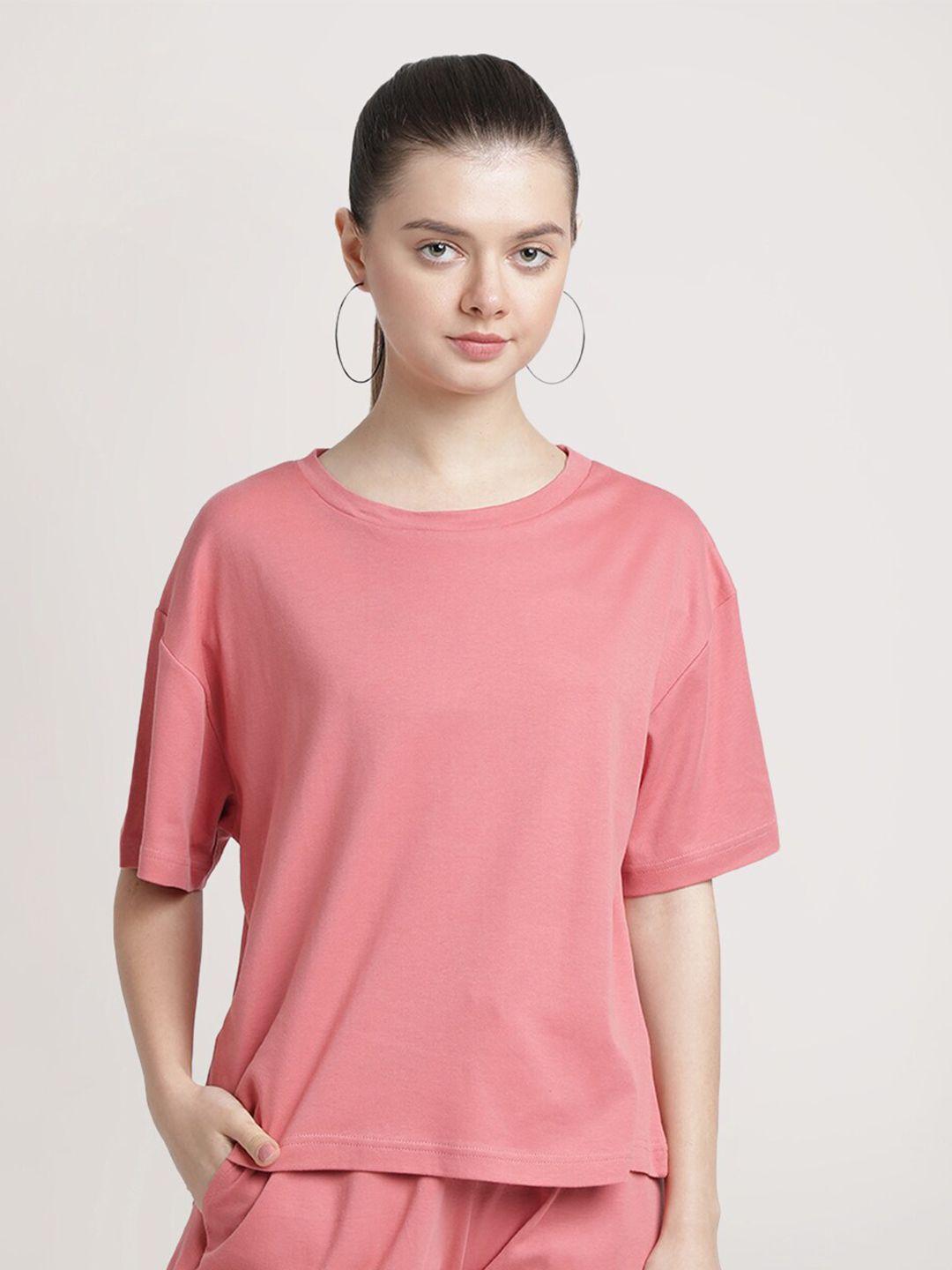 bene kleed drop shoulder sleeves oversized cotton t-shirt