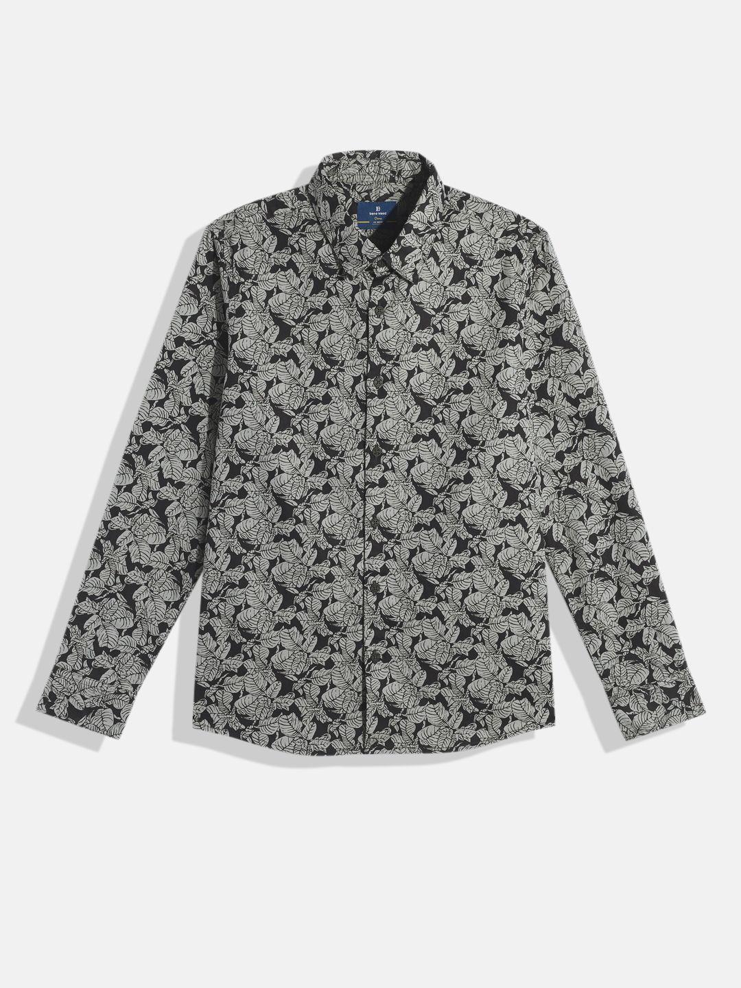bene kleed pure cotton floral opaque printed casual shirt