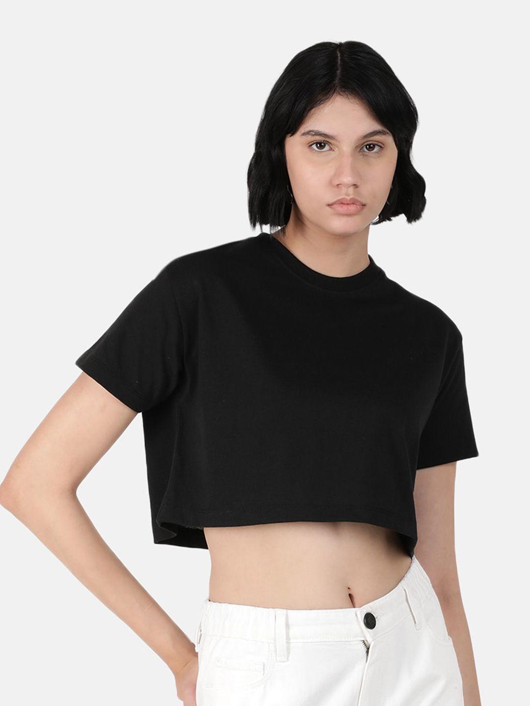 bene kleed short sleeves cotton crop slim fit t-shirt