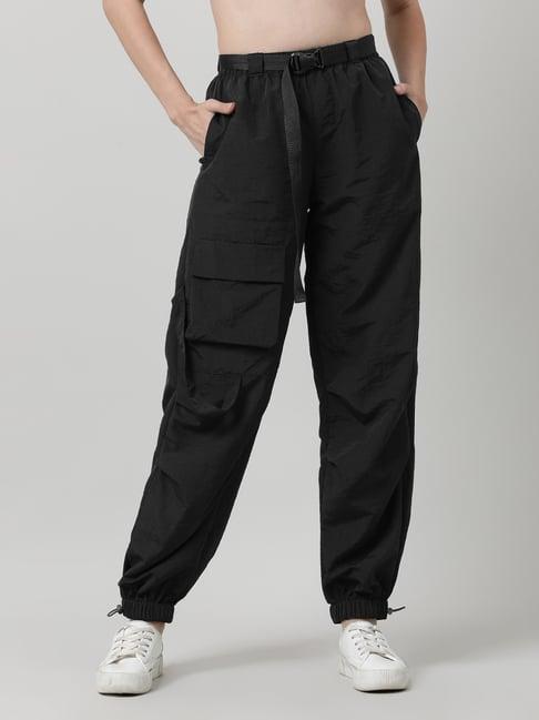 bene kleed black relaxed fit high rise joggers