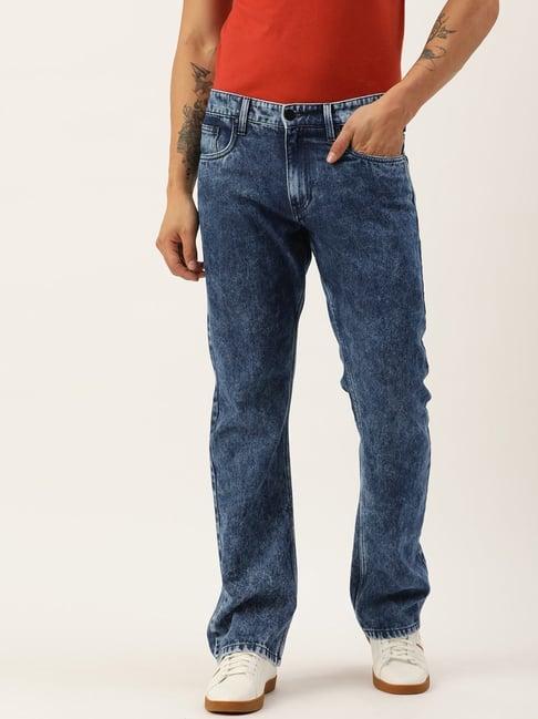 bene kleed blue cotton bootcut jeans