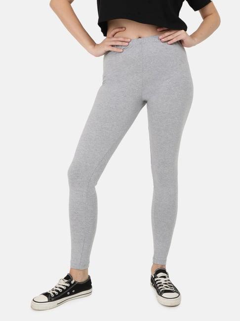 bene kleed grey cotton slim fit leggings