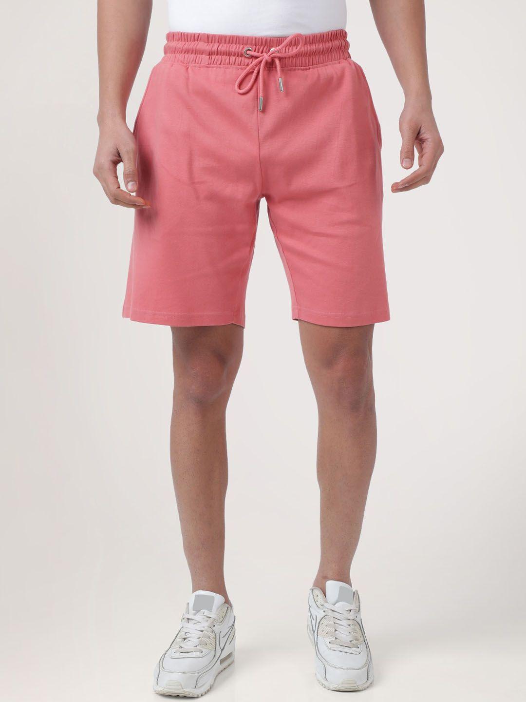 bene kleed men loose fit mid-rise pure cotton shorts