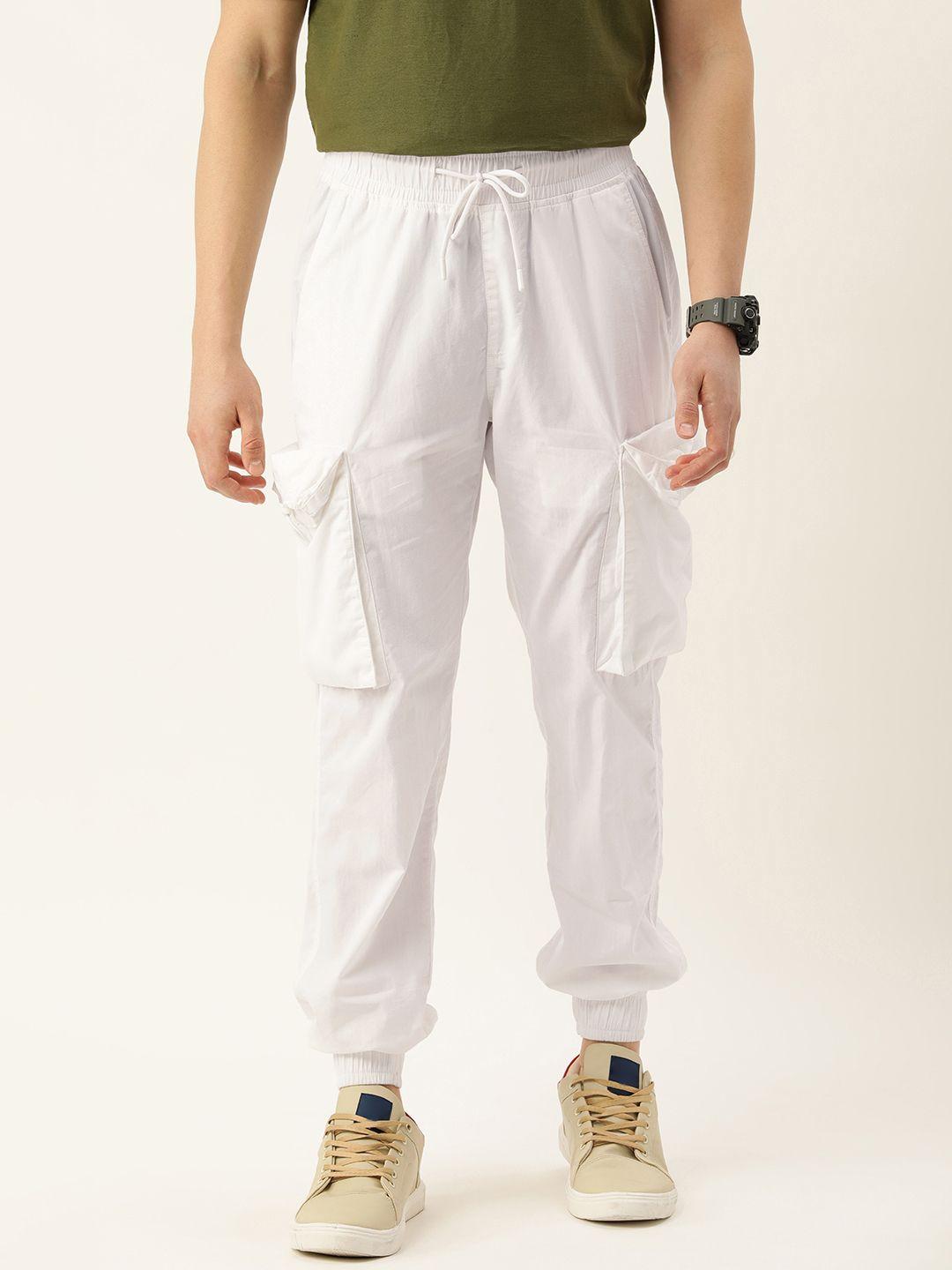 bene kleed men mid-rise pure cotton joggers