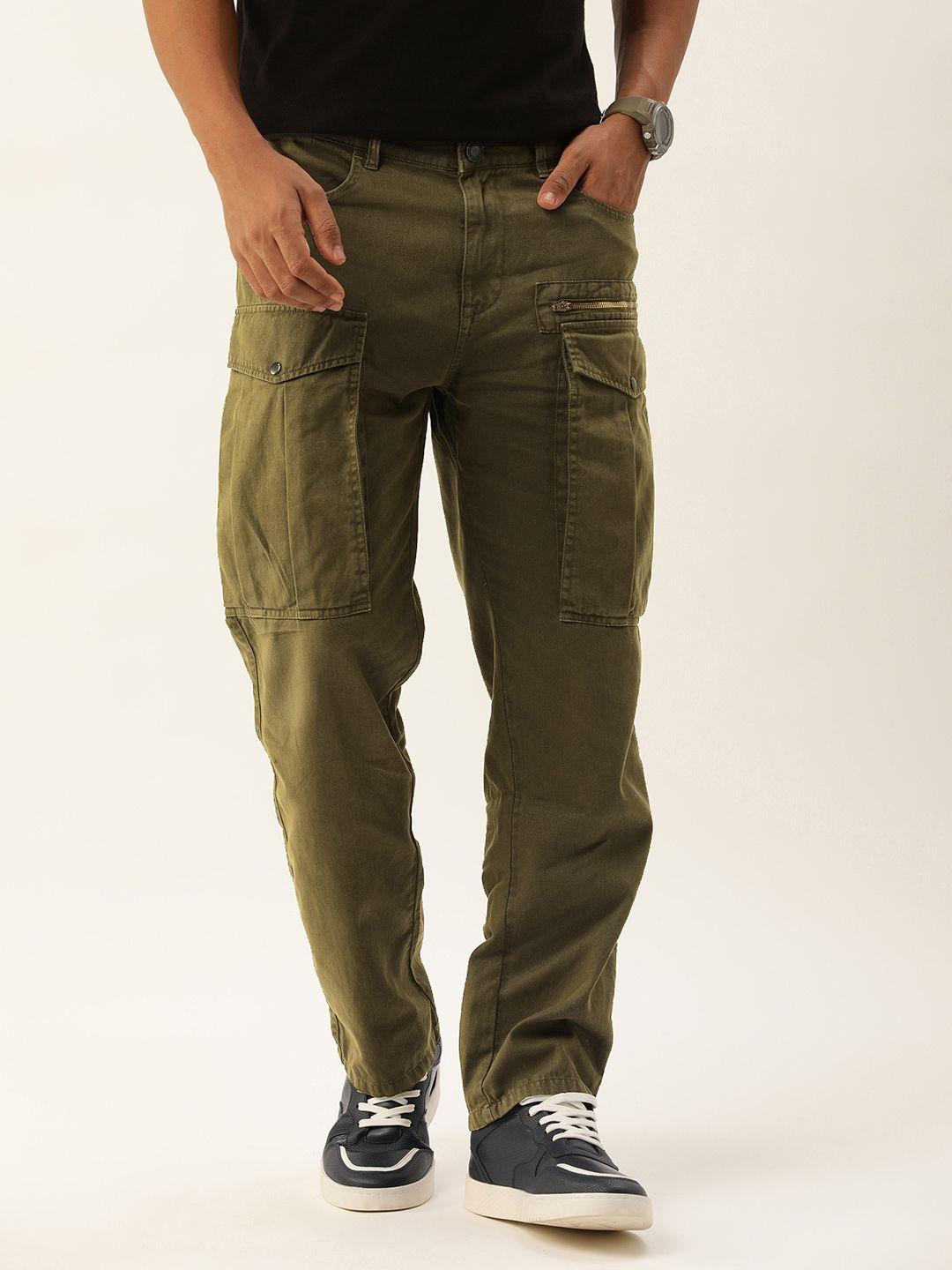 bene kleed men relaxed cotton cargos trousers