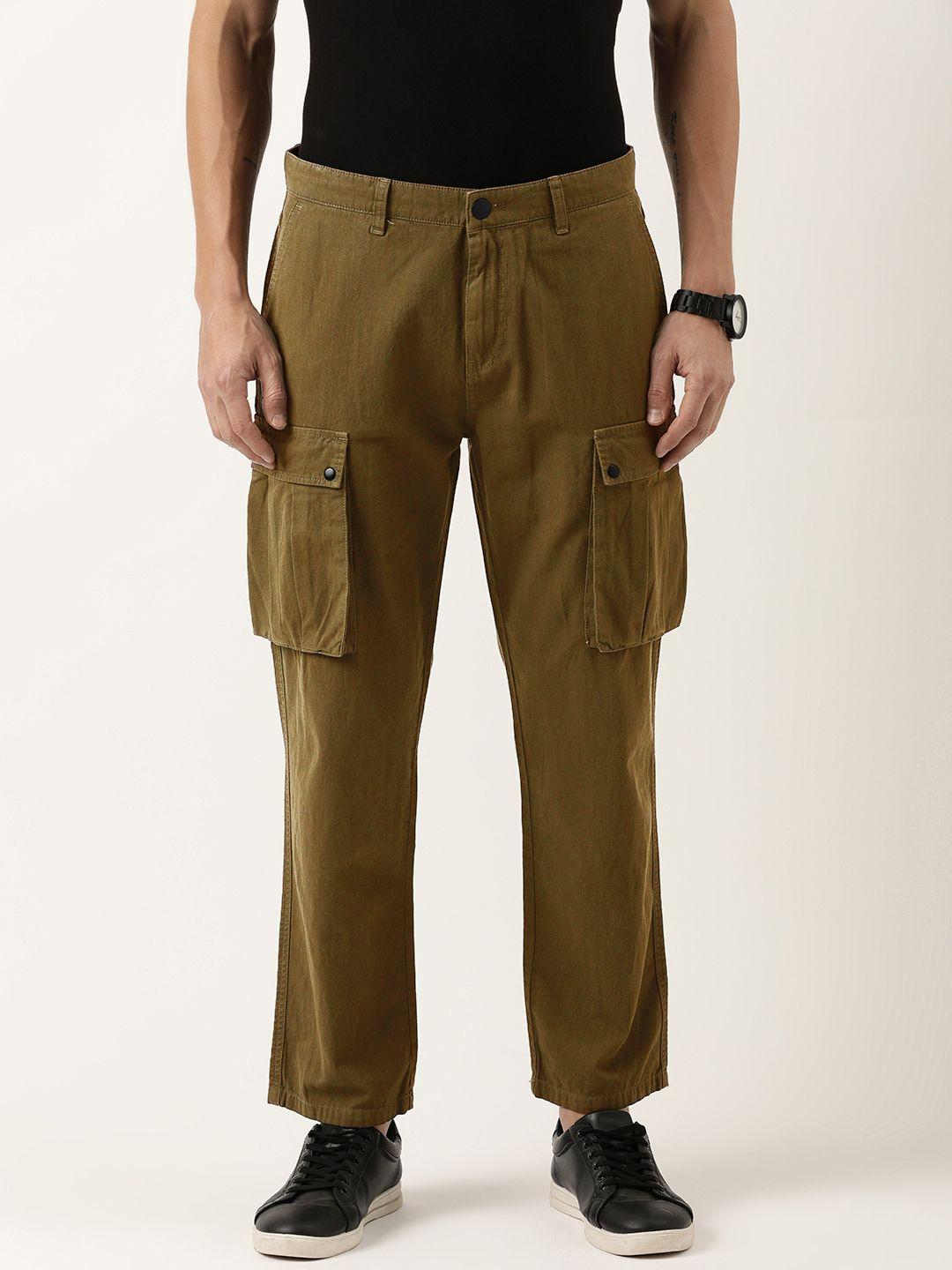 bene kleed men relaxed fit pure cotton cargos