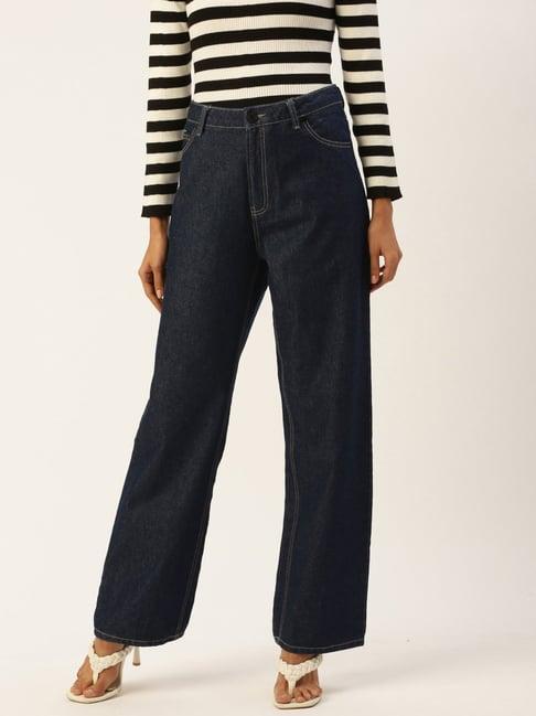 bene kleed navy regular fit high rise jeans