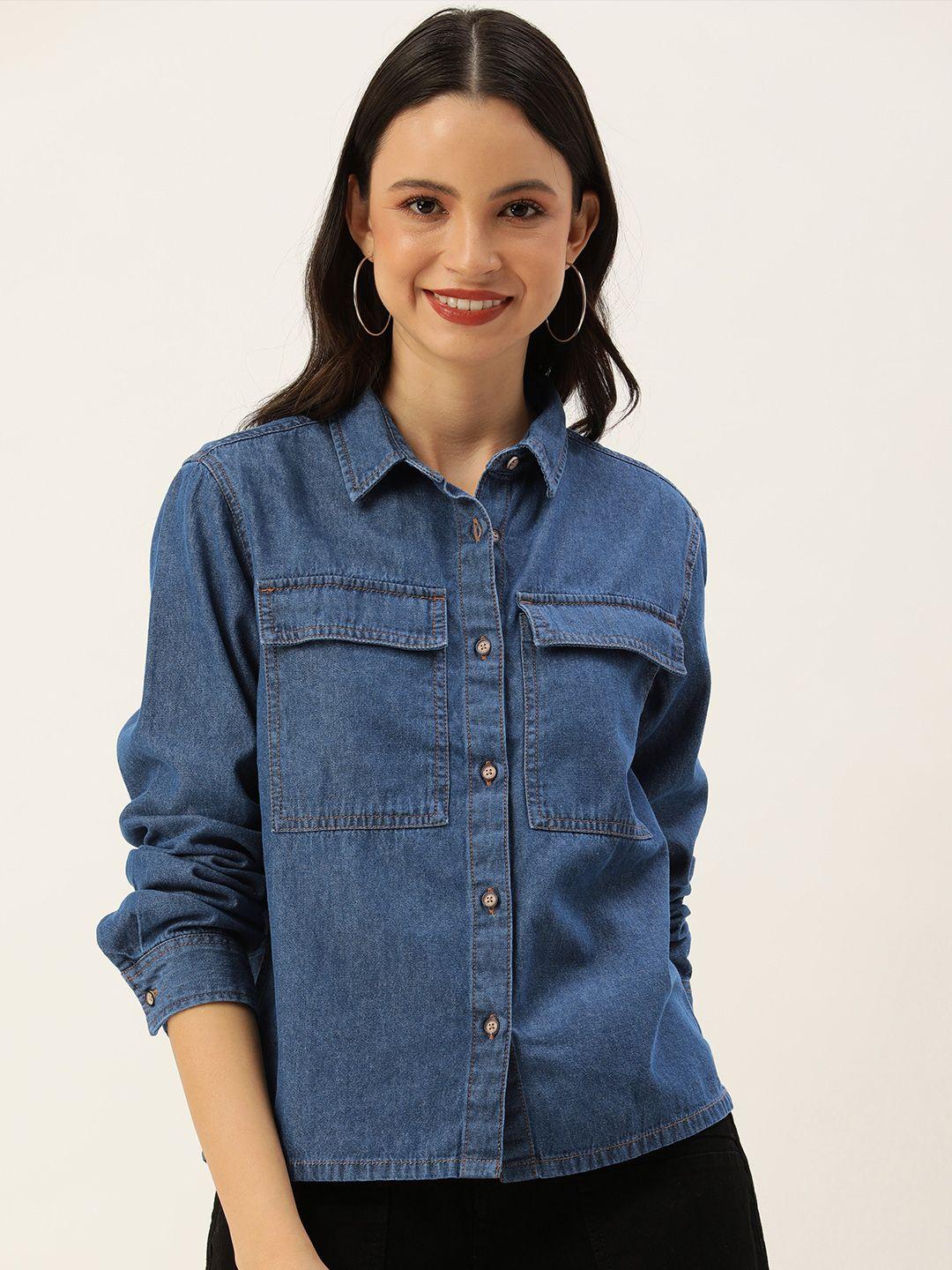 bene kleed pure cotton casual denim shirt