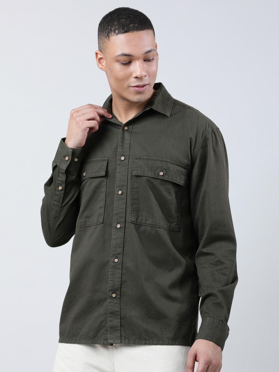 bene kleed relaxed spread collar long sleeves casual shirt