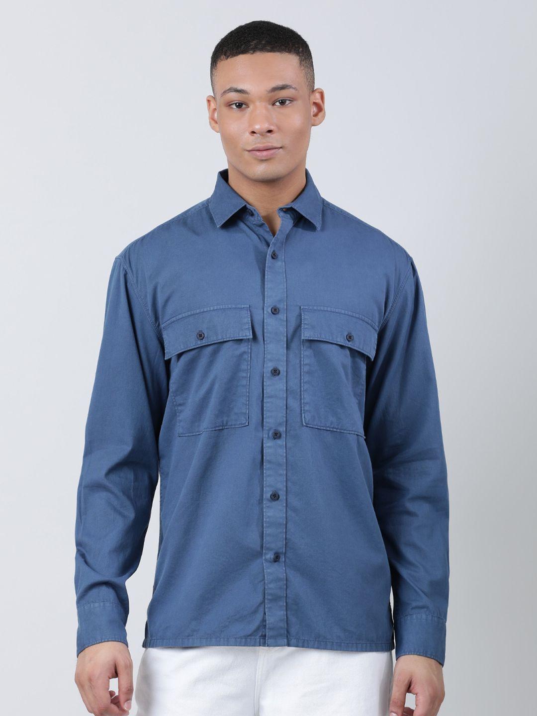 bene kleed relaxed spread collar long sleeves casual shirt