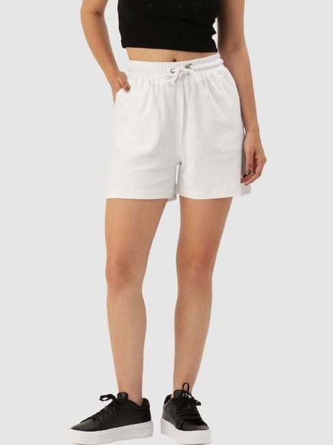 bene kleed white cotton shorts