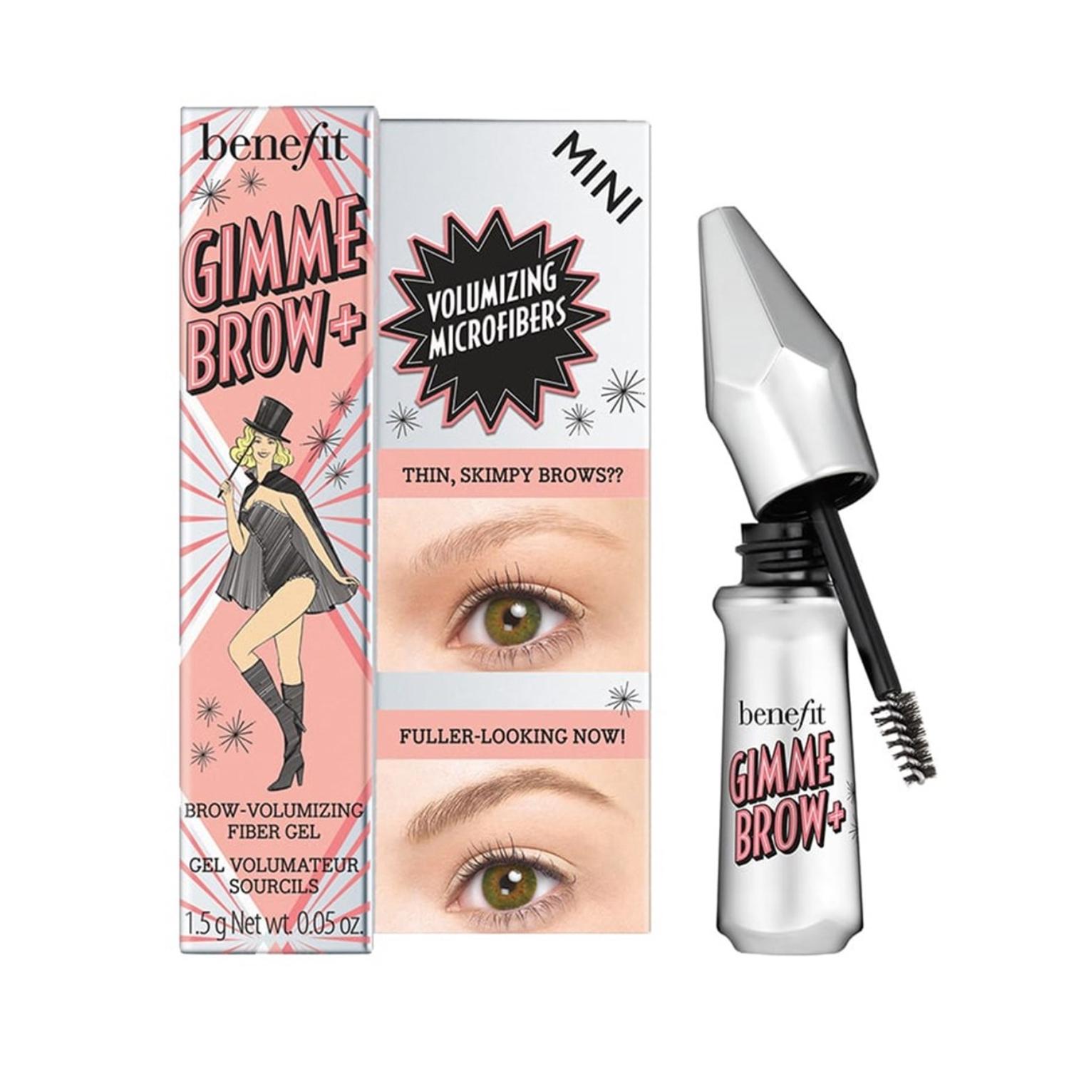 benefit cosmetics gimme brow+ volumizing eyebrow gel mini - 05 cool black brown (1.5g)