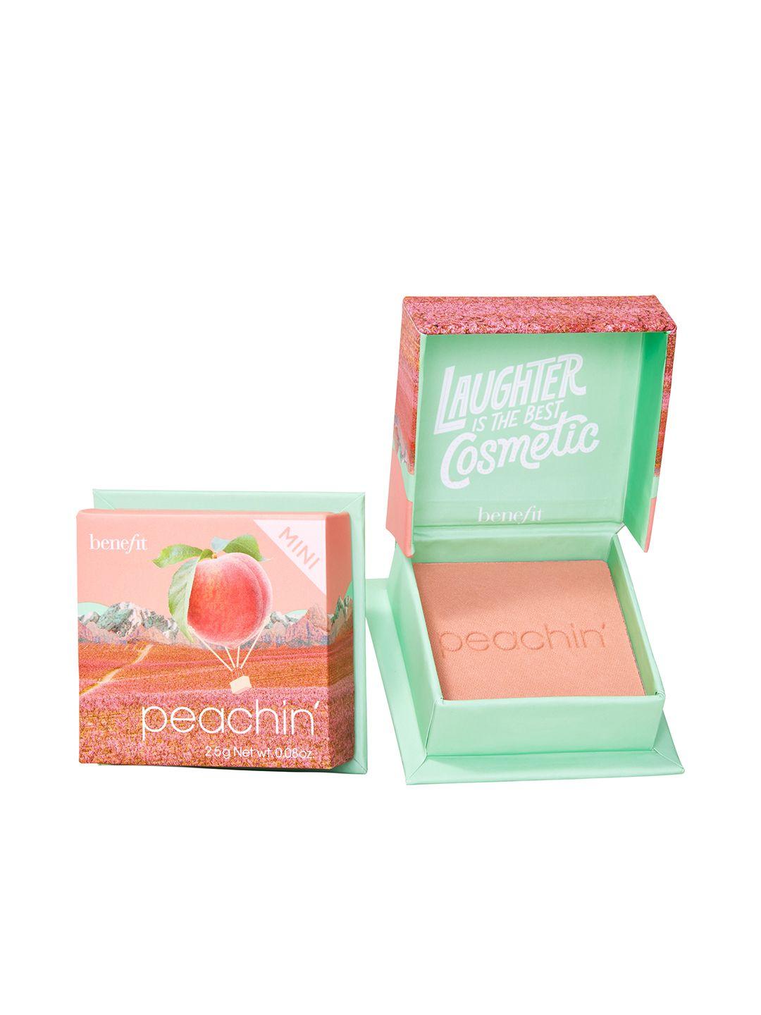 benefit cosmetics smudge-proof soft shimmer finish golden peach mini blush 2.5 g - peachin