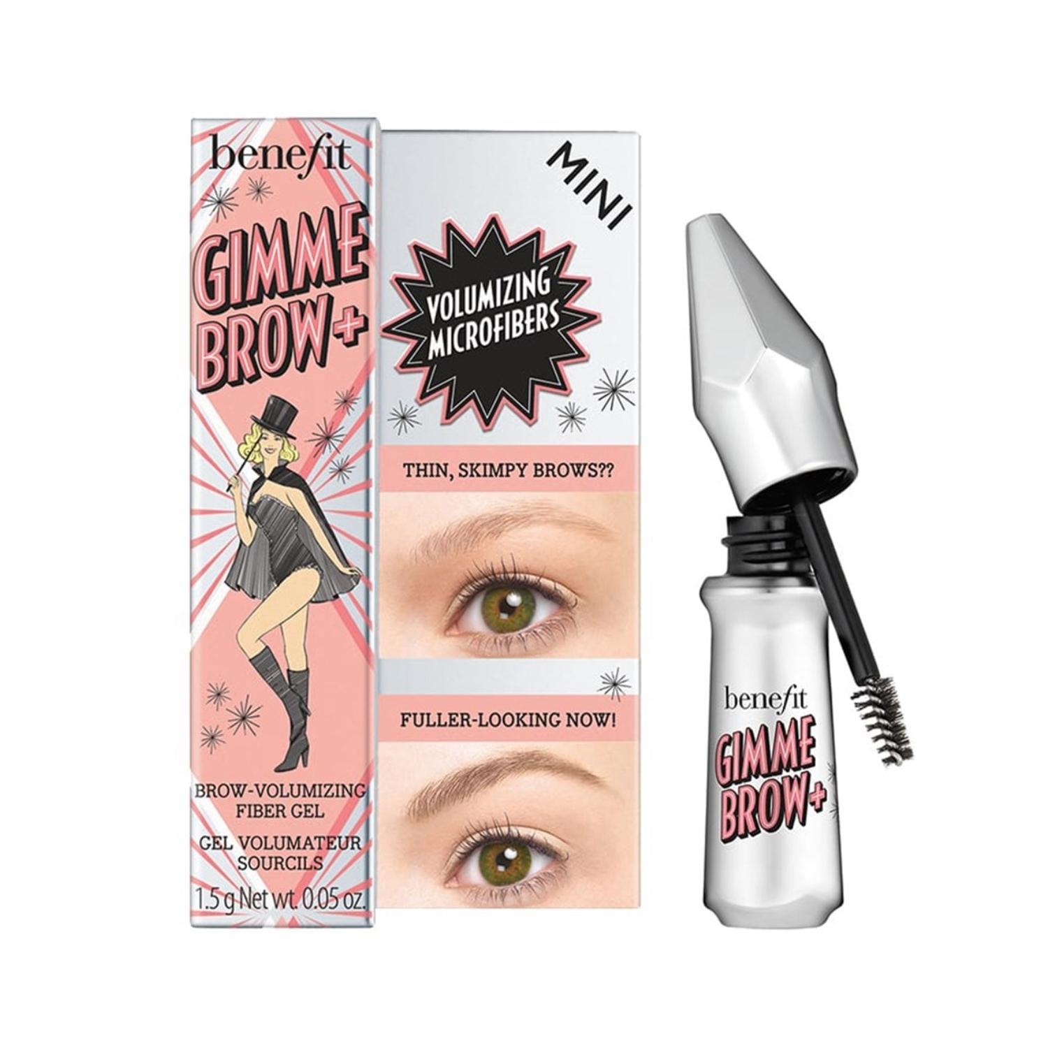 benefit cosmetics gimme brow+ volumizing eyebrow gel mini - 3.5 warm auburn brown (1.5g)