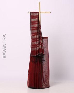 bengal handloom cotton linen saree