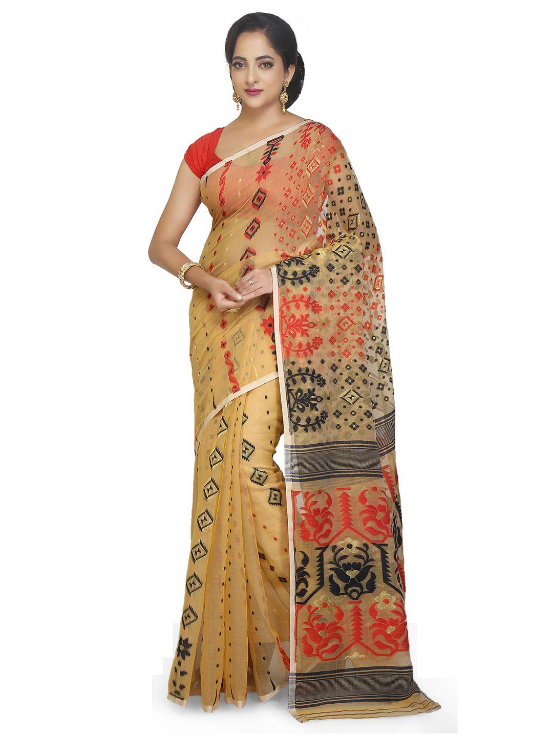 bengal handloom ethnic motifs woven design art silk jamdani saree