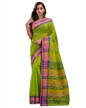 bengal handloom pure cotton woven saree