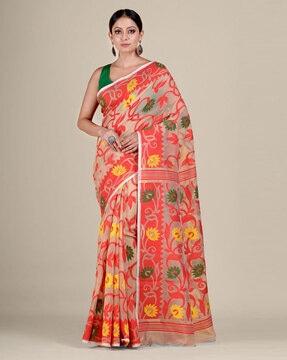 bengal handloom soft cotton jamdani saree