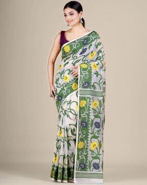 bengal handloom soft cotton jamdani saree