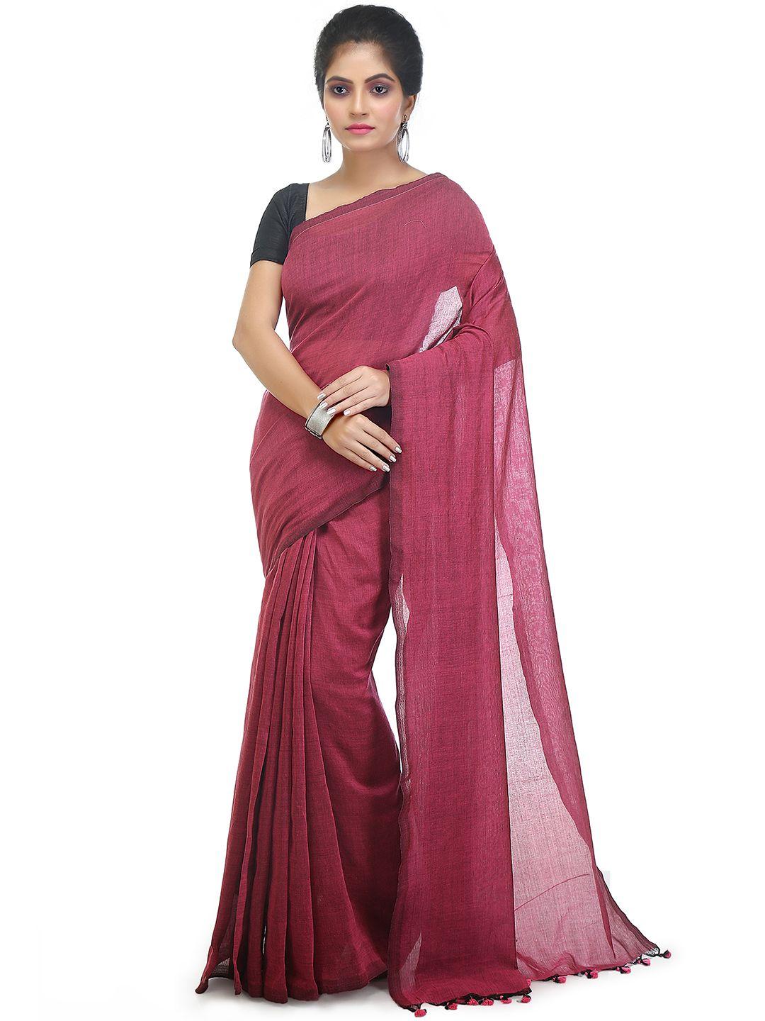 bengal handloom woven design art silk  taant saree