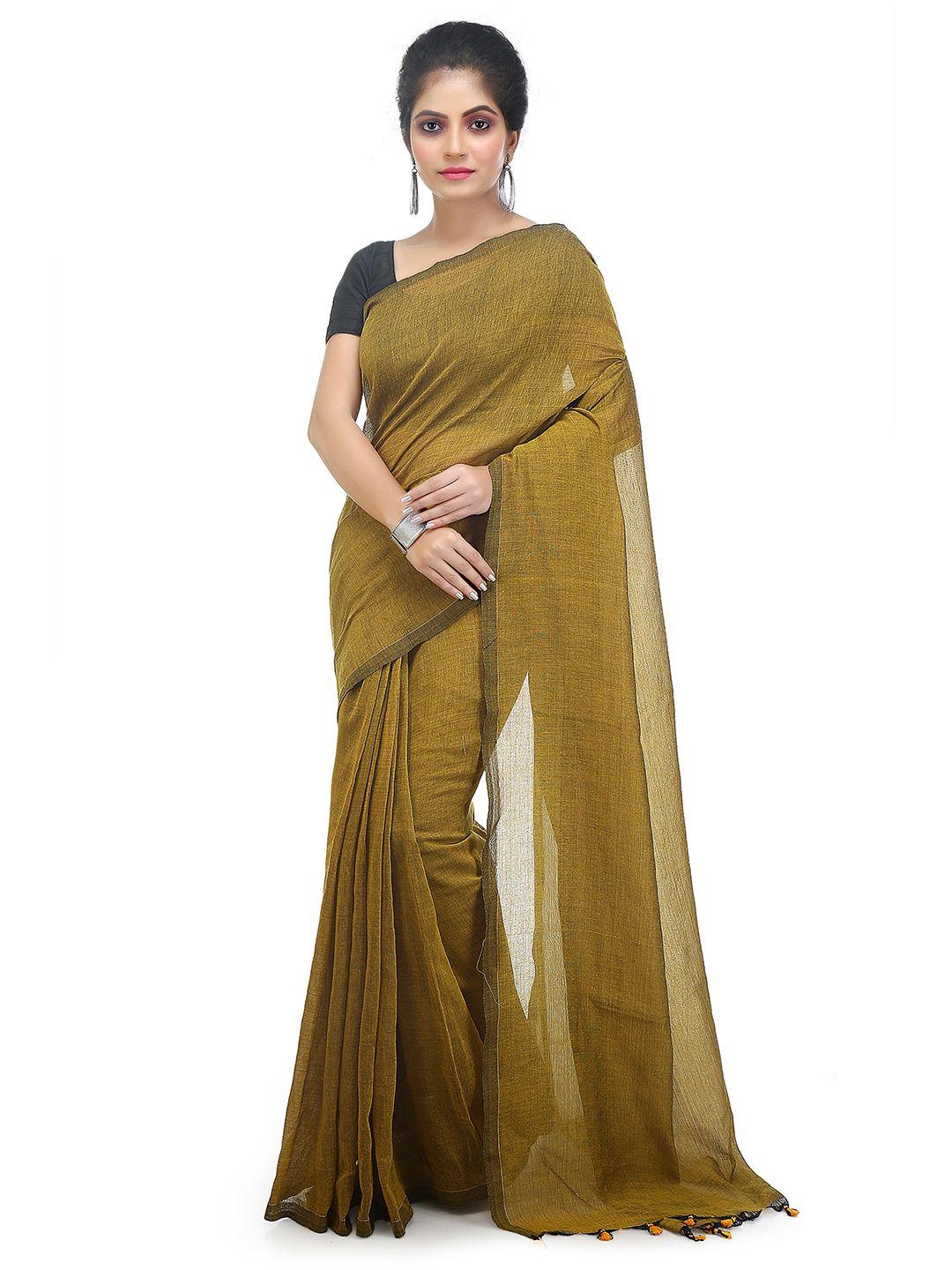 bengal handloom woven design art silk taant saree