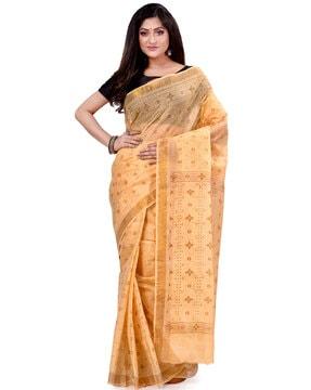 bengal tant kerala print handloom cotton saree