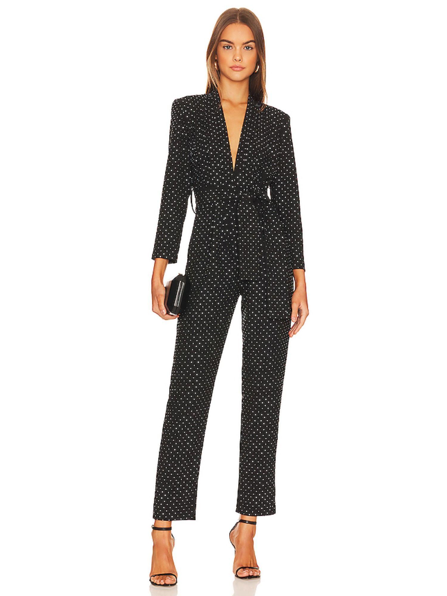 benjamin rhinestone jumpsuit black