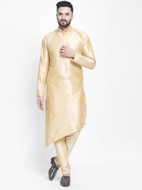 benstoke gold regular fit kurta set