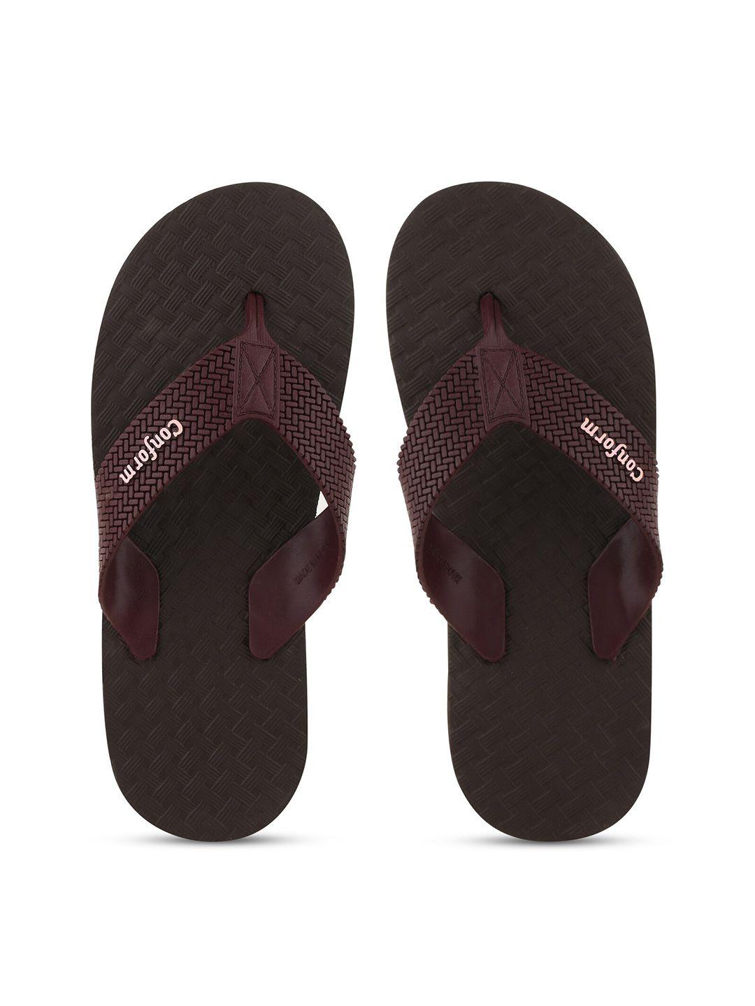 beonza men brown & white striped thong flip-flops