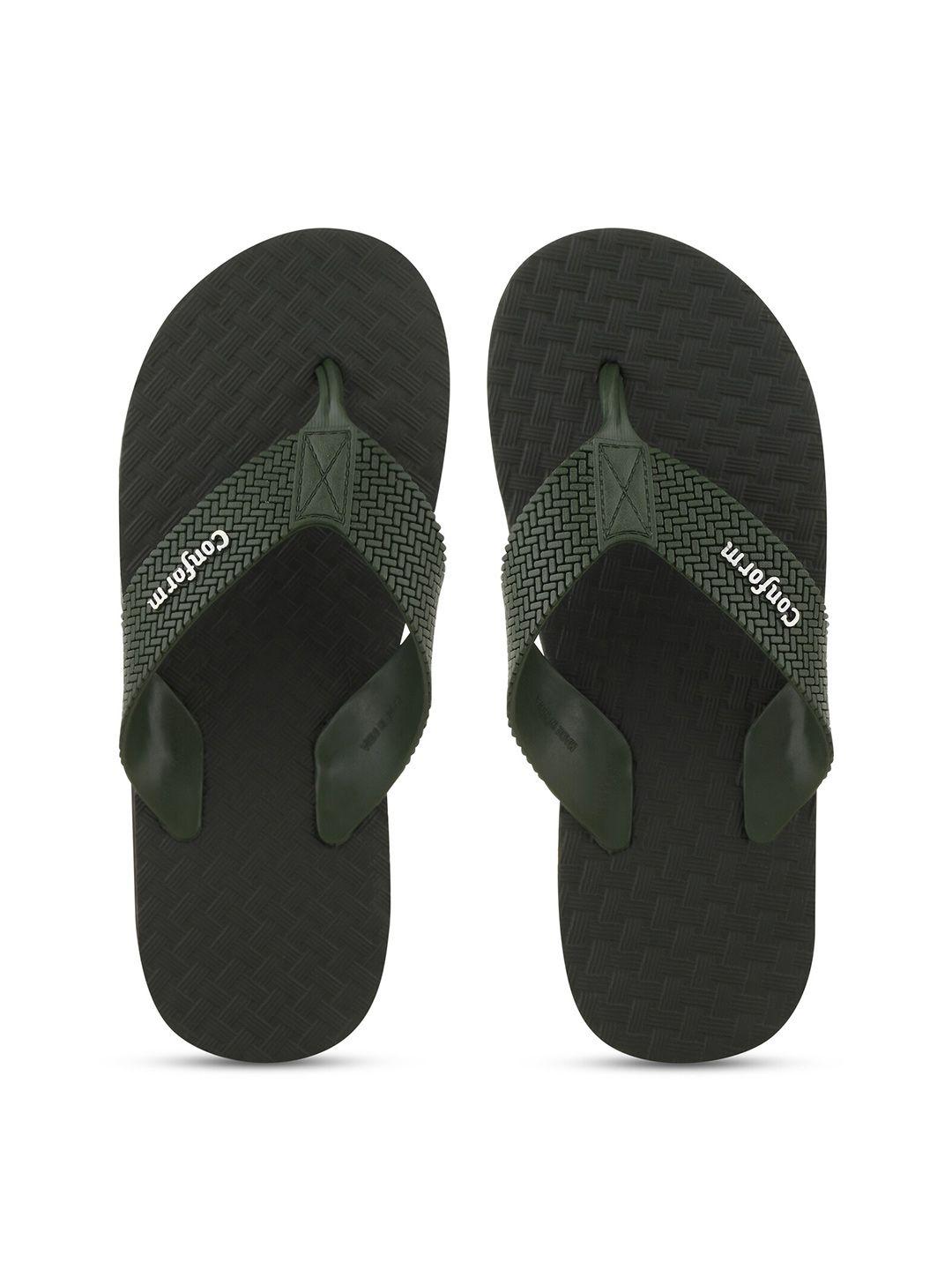 beonza men green & white thong flip-flops