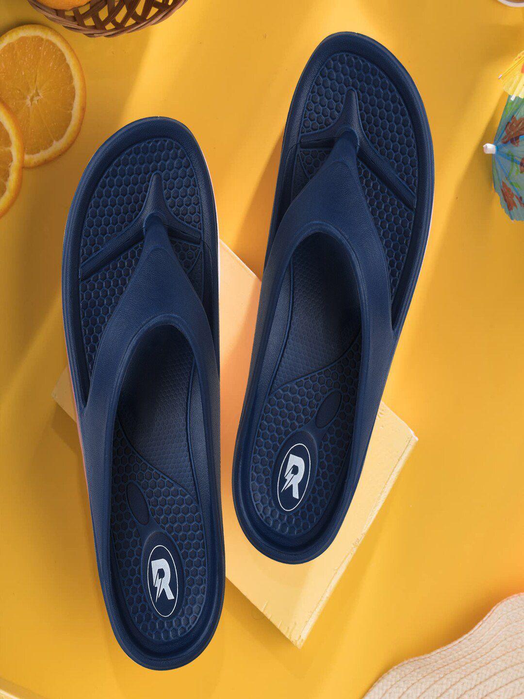 beonza women navy blue thong flip-flops