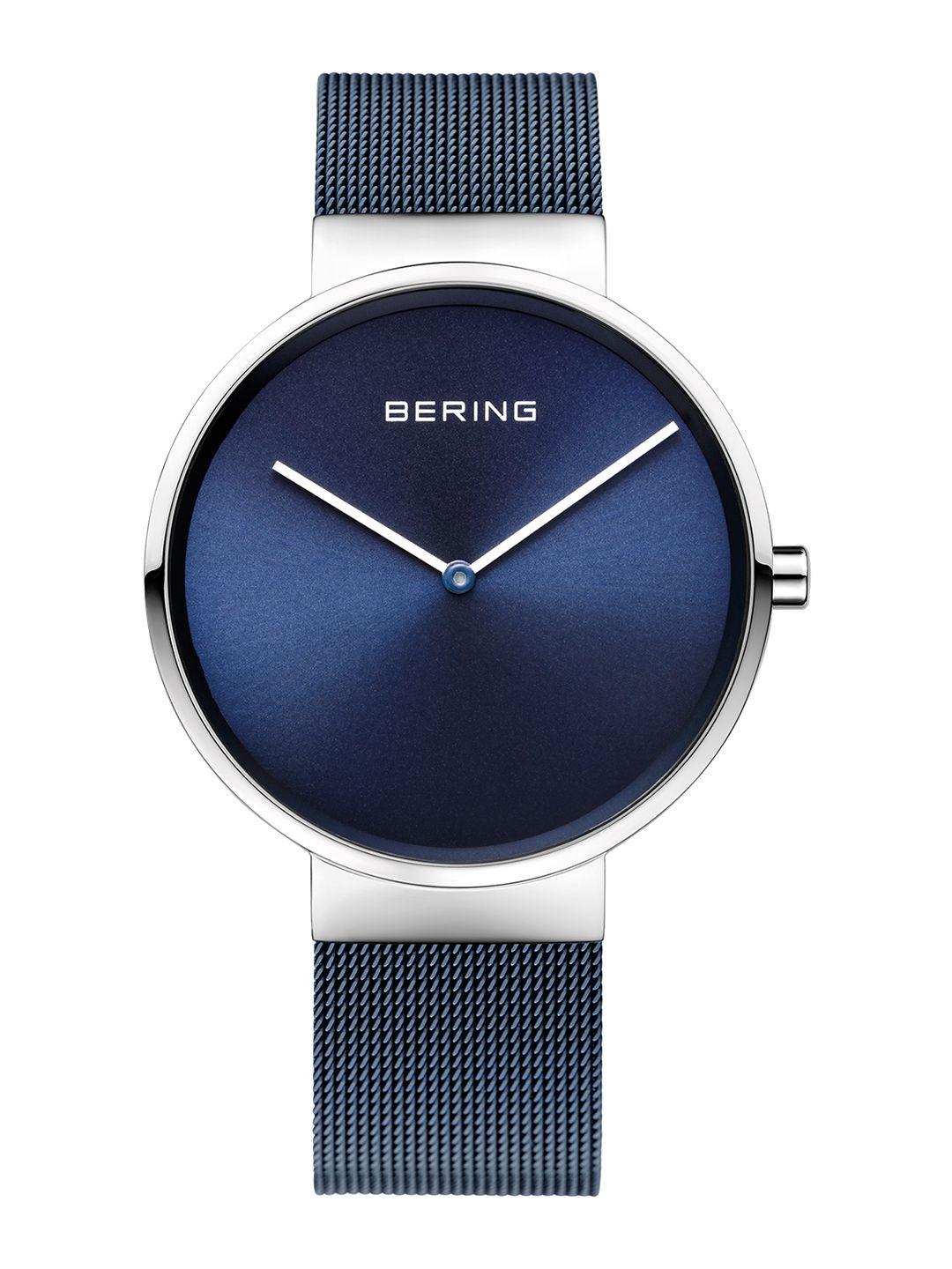 bering men classic blue sapphire crystal analogue watch 14539-307
