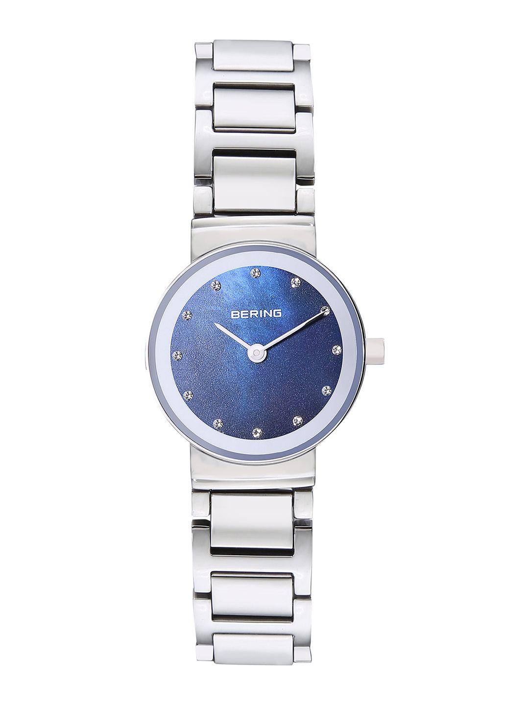 bering women blue classic sapphire crystal analogue watch - 10126-707