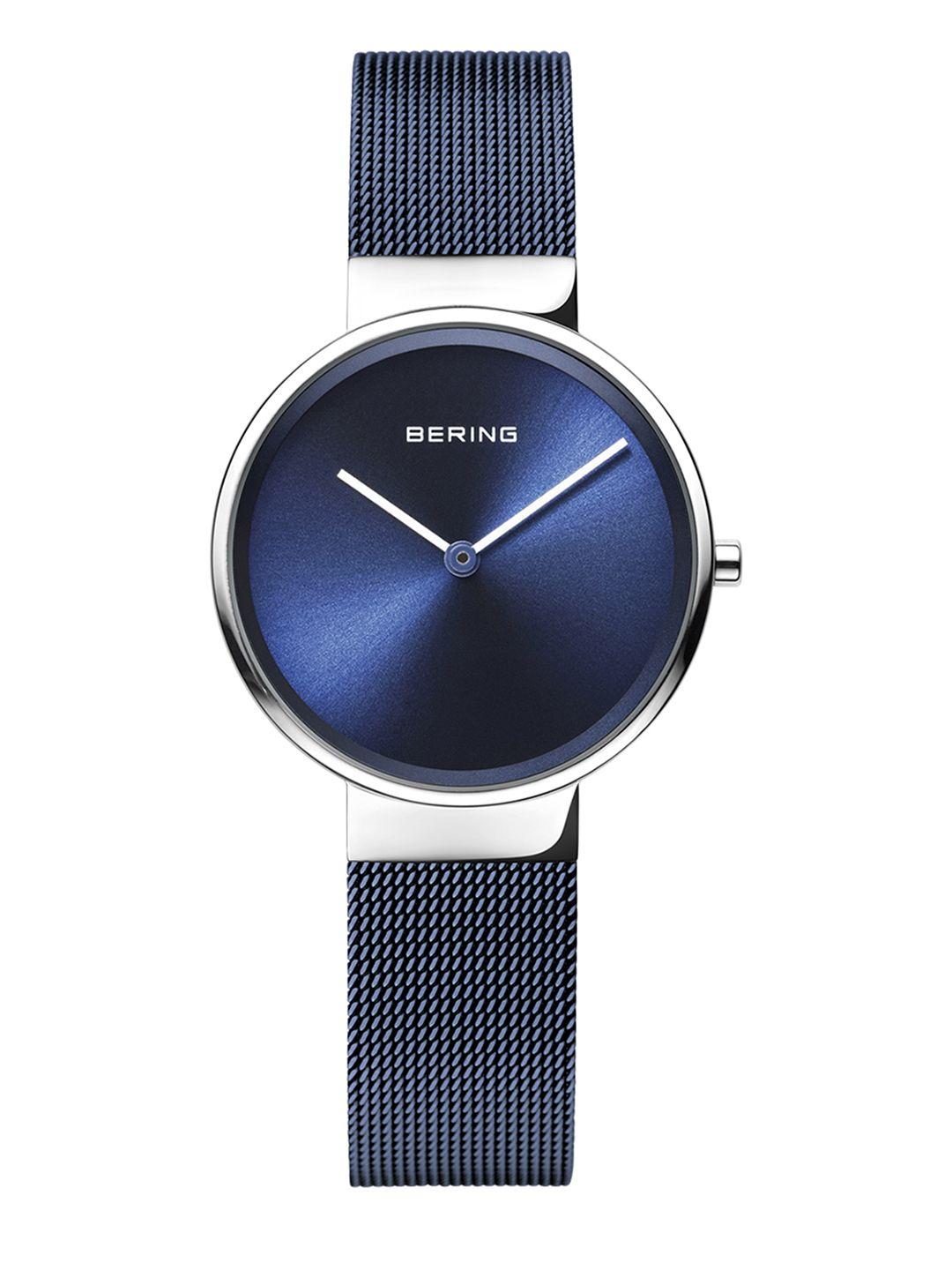 bering women classic blue sapphire crystal analogue watch 14531-307