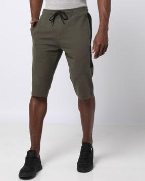 bermuda shorts with contrast side panels